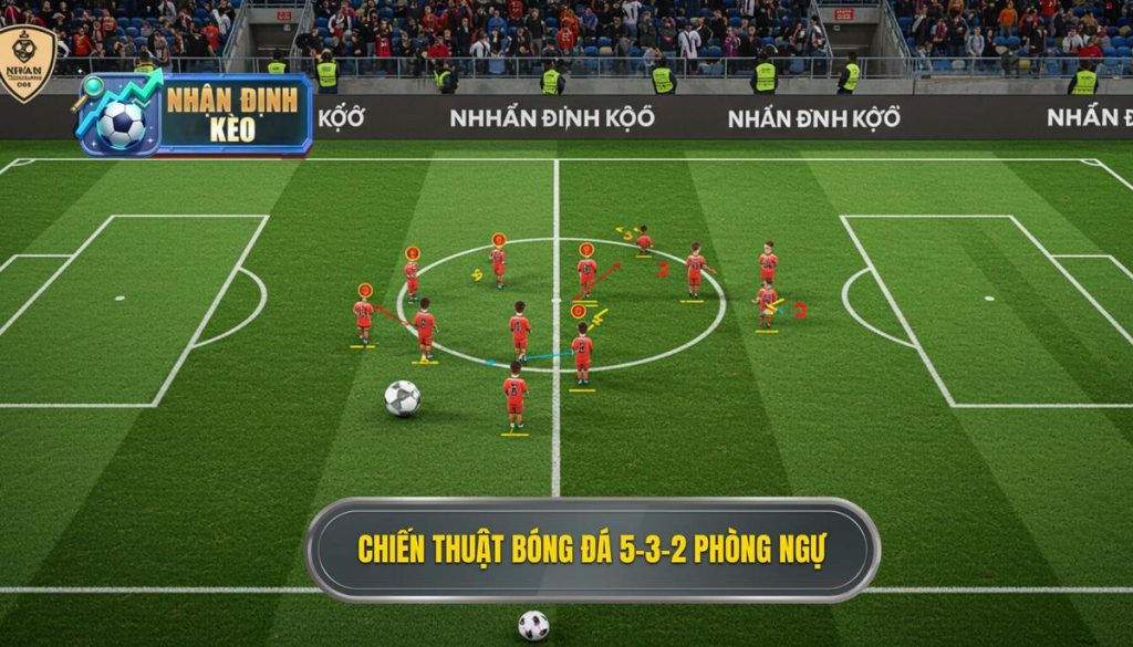 Chiến thuật bóng đá 5-3-2 phòng ngự