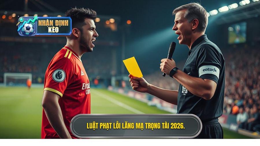 1. Luật phạt lỗi lăng mạ trọng tài 2026.