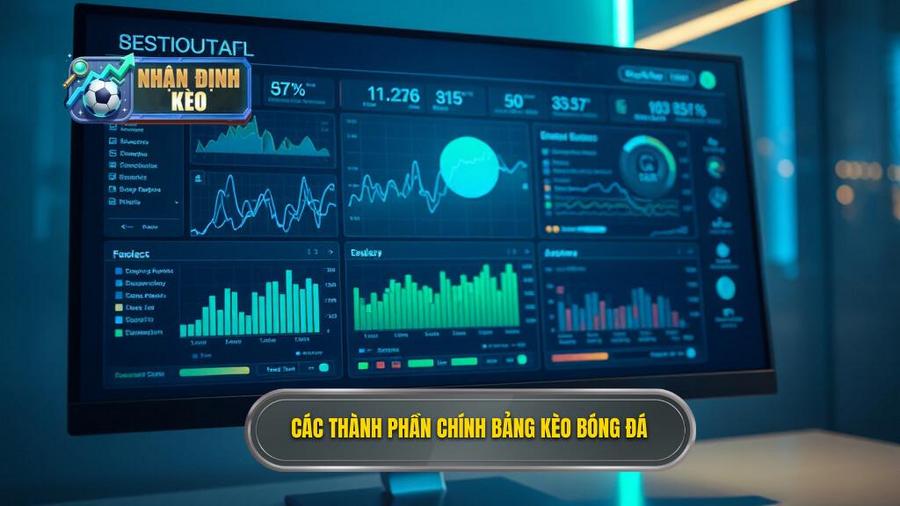 2. Các thành phần chính bảng kèo bóng đá
